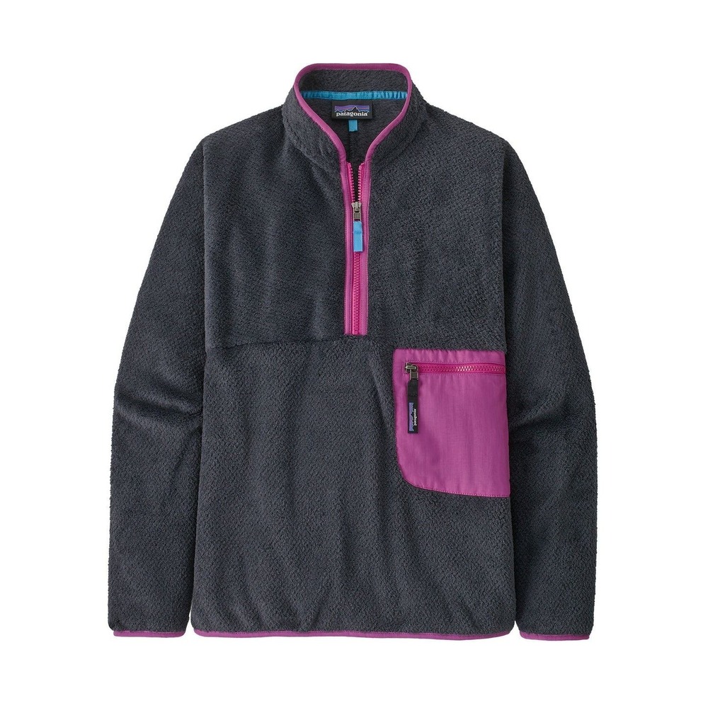 Patagonia Re-Tool Fleece Pullover Gray Pink XXL Quarter Zip